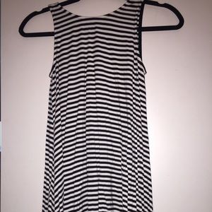 Striped knee length dress
